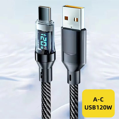 Fast Charging 120W LED USB Cable (Super Speed)